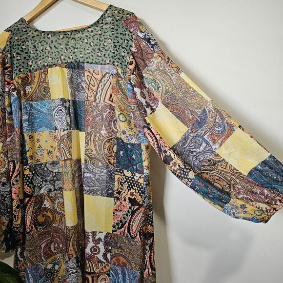 EUC LIKE NEW UMGEE + BOHO PATCH LIKE PRINT LONG/DUSTER KIMONO TOP SIZE 1XL - Picture 11 of 16